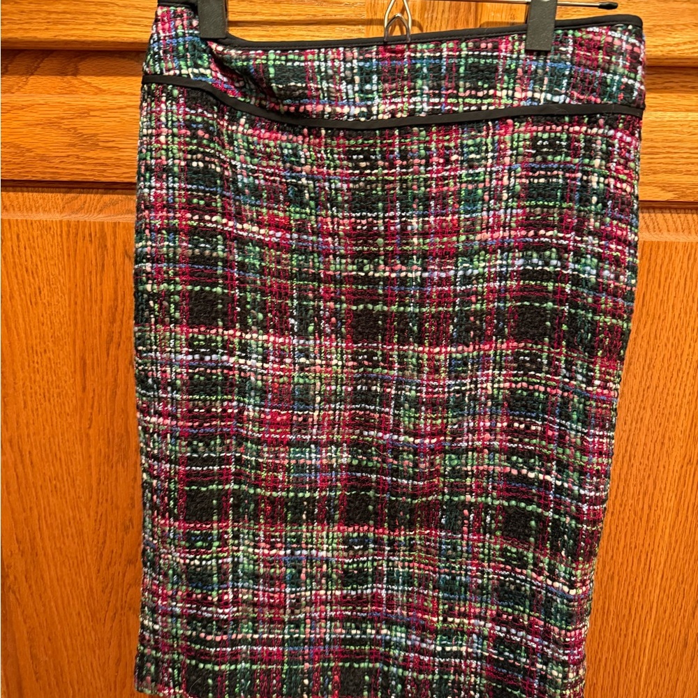 Talbots Multicolor Plaid Pencil Skirt